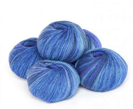 Sockenwolle 50 gr violett türkis