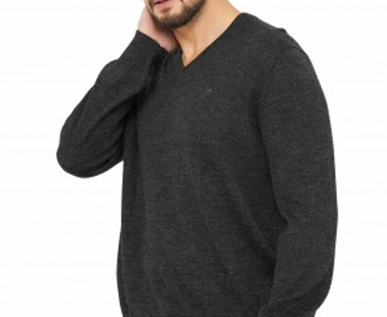 Alpaka Pullover  V Basic 100 % Baby Alpaka